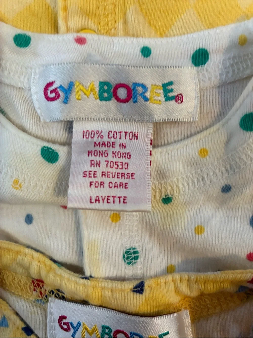 Vintage Gymboree rainbow tag onesie Pack